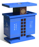 新款古典式鋼制垃圾桶HT-GZ7790