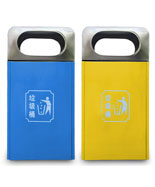 戶外雙面投扣不銹鋼垃圾桶HT-BXG7840