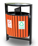 戶(hù)外木條分類(lèi)垃圾箱HT-GM6230