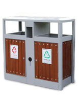 分類鋼木垃圾桶HT-GM7120