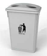 戶外灰色90L塑料垃圾桶HT-SL3490