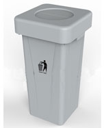 正方形戶外90L塑料垃圾桶HT-SL3510