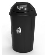 圓形戶外80L深灰色塑料垃圾桶HT-SL3520