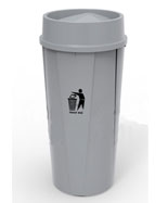圓形戶外灰色80L塑料垃圾桶HT-SL3530