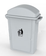 長方形65L戶外塑料垃圾桶HT-SL3560