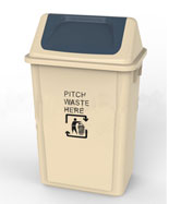 戶外灰菊黃60L塑料垃圾桶HT-SL3640