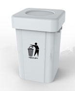 正方形60B戶外塑料垃圾桶HT-SL3660