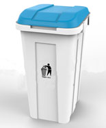 戶外50L灰色塑料垃圾桶HT-SL3720