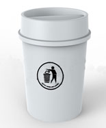 圓形戶外45L塑料垃圾桶HT-SL3750