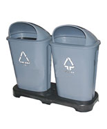 灰色戶外分類45L塑料垃圾桶HT-SL3760