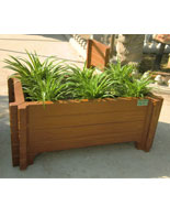 小區(qū)房產(chǎn)景觀防腐木花箱HT-HX1010