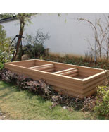 綠化帶防腐實(shí)木花箱花盆HT-HX1030