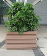 室內(nèi)百貨商場(chǎng)防腐塑木花箱HT-HX1040