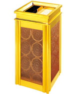 包皮四菱角座地室內(nèi)垃圾桶HT-SN016