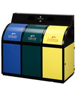 三色分類鋼制垃圾桶HT-GZ5980