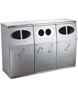 三分類不銹鋼垃圾箱HT-BXG1600