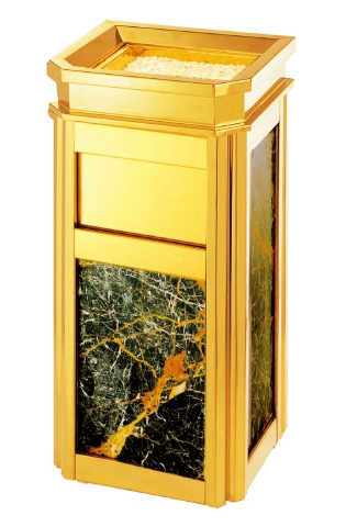 靠墻式酒店大理石垃圾桶