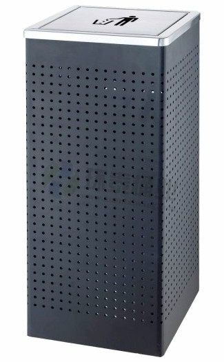 沖孔翻蓋座地垃圾桶