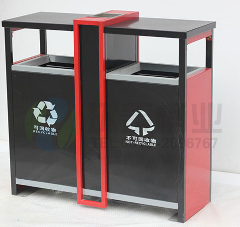 新款鋼制分類垃圾桶