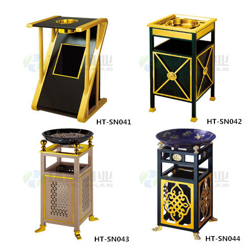 黑鐵花座地室內(nèi)垃圾桶