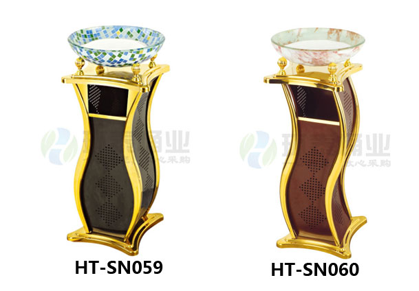 大理石蓋座地室內(nèi)垃圾桶