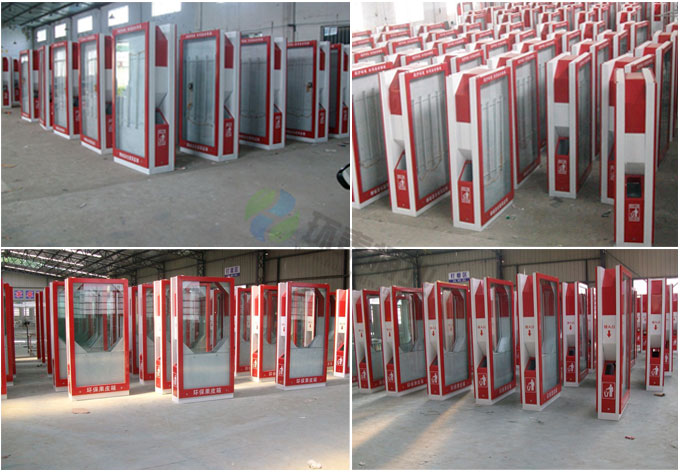 側(cè)投口分類鋼制廣告垃圾箱