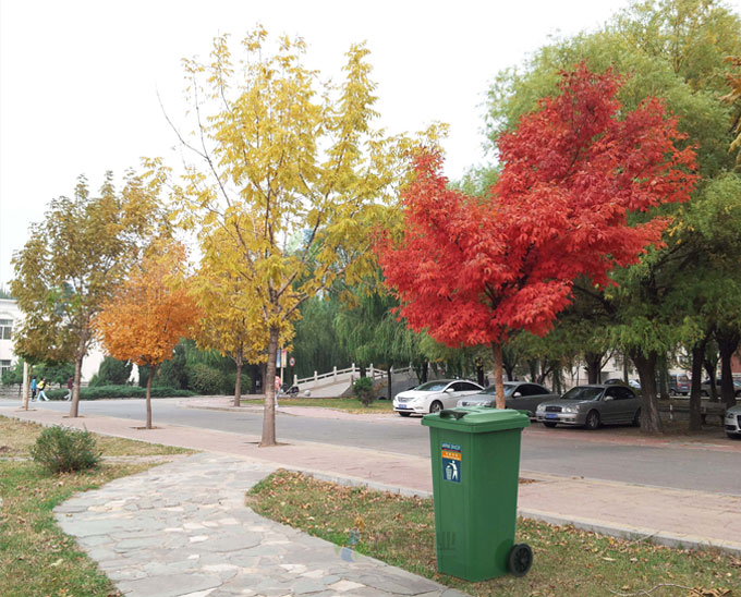 萬德福深藍(lán)色120L戶外垃圾桶