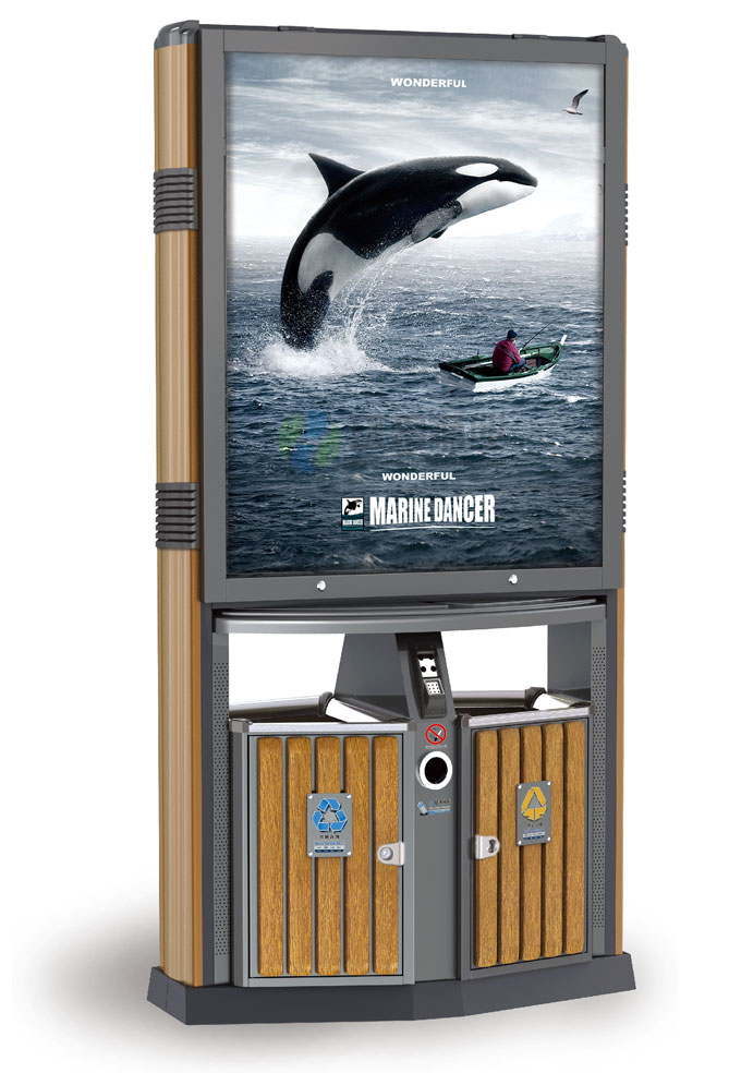 萬(wàn)德福太陽(yáng)能分類(lèi)垃圾桶