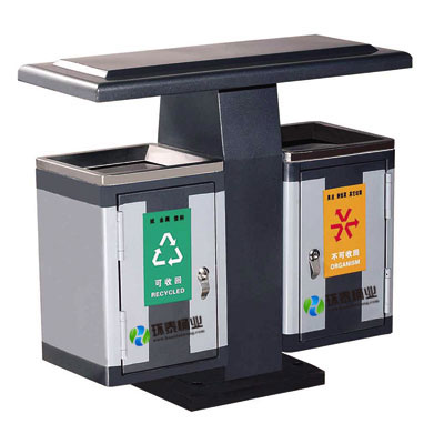 頂投口方形煙灰鋼制垃圾箱