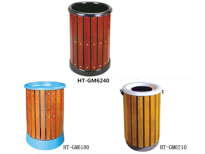 上投口木條果皮箱