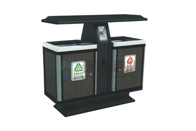 新款景區(qū)鋼木戶外垃圾桶