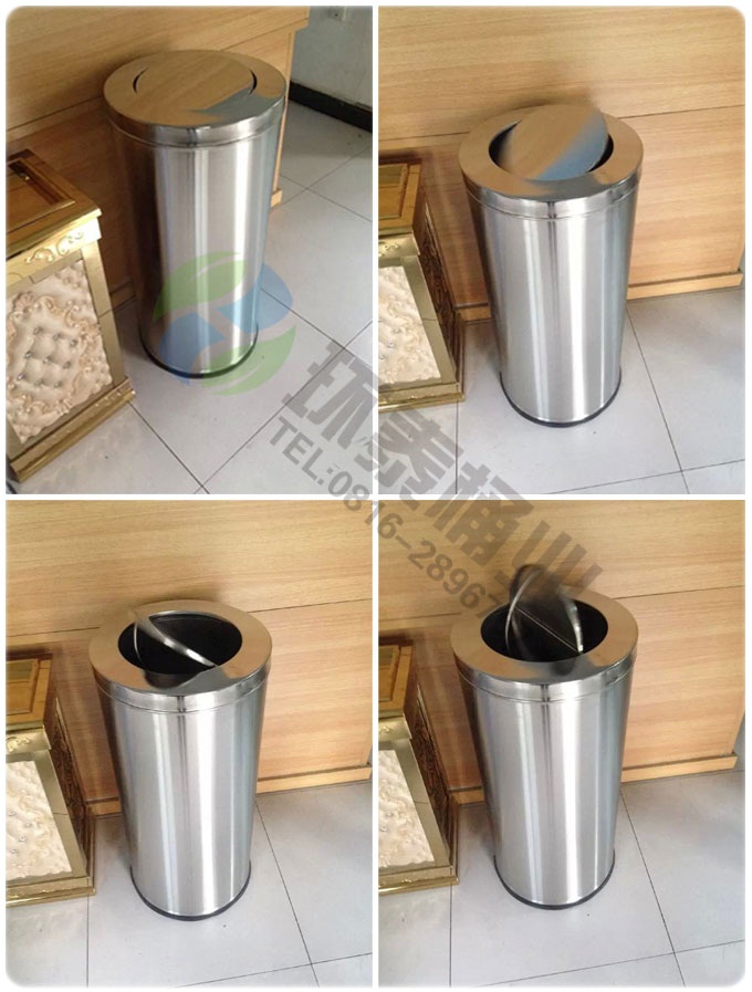 港式不銹鋼烤漆室內(nèi)垃圾桶