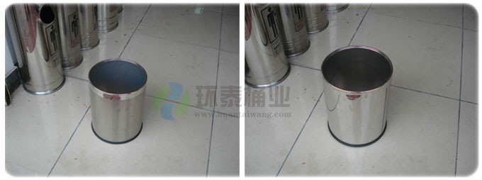 圓形雙層不銹鋼室內垃圾桶