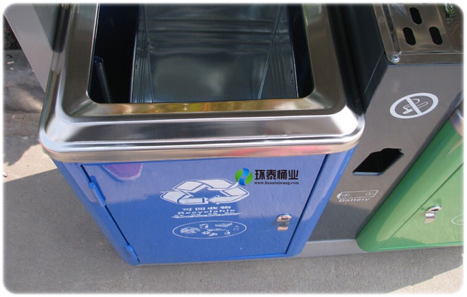 新款市政分類鋼制垃圾桶
