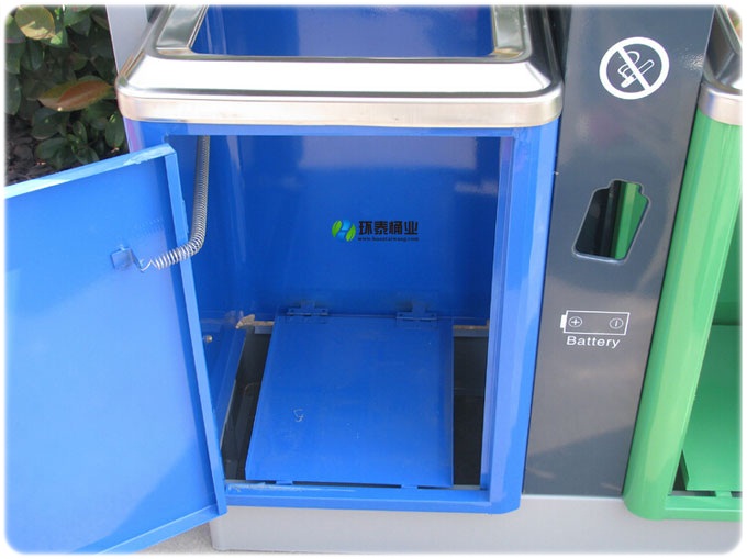 新款市政分類鋼制垃圾桶