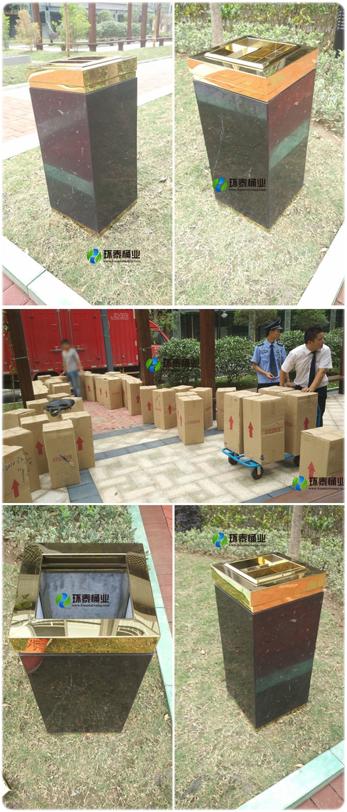 金石金蓋座地室內(nèi)垃圾桶