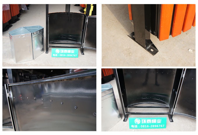 戶外木條分類垃圾箱