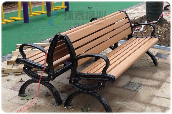 戶外街道小區(qū)塑木休閑椅