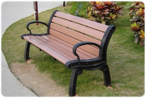 塑木戶外園林休閑椅