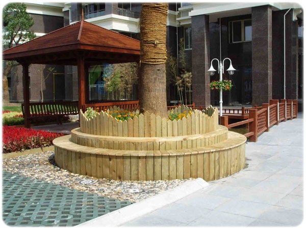 戶外防腐木圍樹休閑園林椅