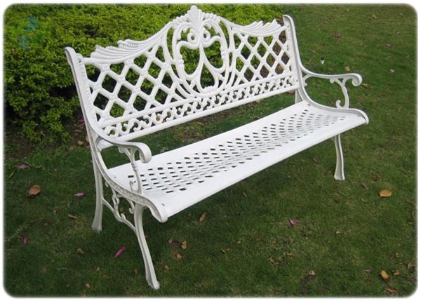 帶靠背室外不銹鋼鑄鐵休閑椅