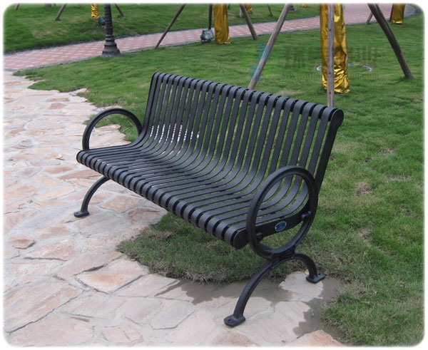 冷軋鋼板灰黑色帶靠背休閑椅