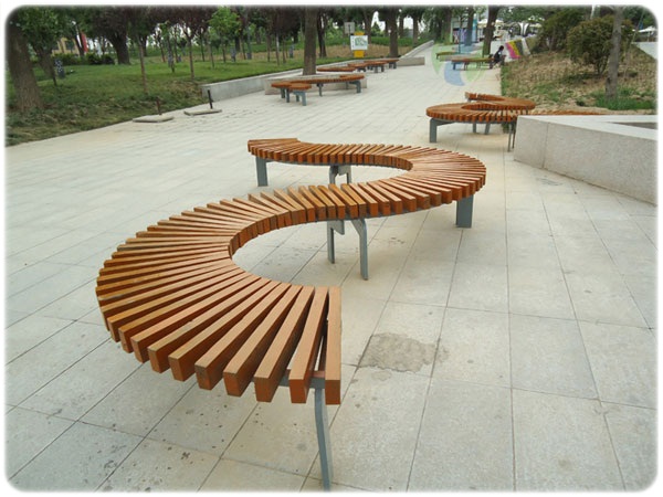 可定制鋼木休閑園林長(zhǎng)凳