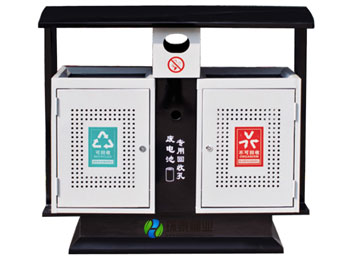 戶外分類沖孔鋼制垃圾桶