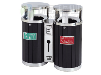 不銹鋼木條垃圾桶