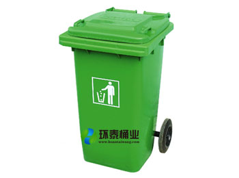 240L戶外草綠色塑料垃圾桶