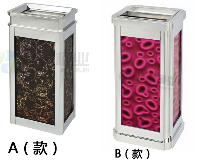 扁水晶座地室內(nèi)垃圾桶