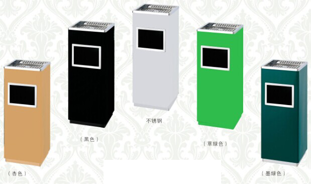 正方形麗格墨綠色垃圾桶