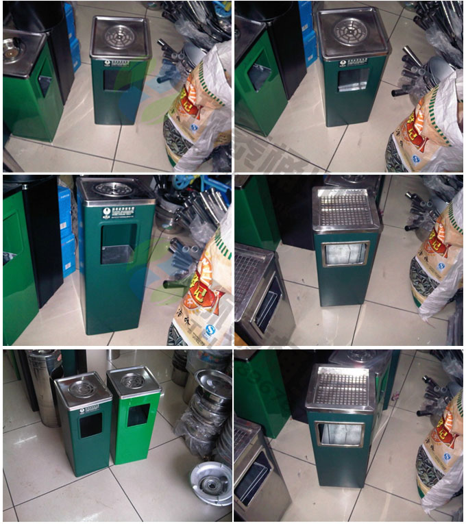 正方形麗格草綠色垃圾桶