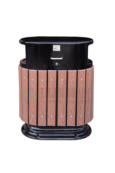 仿鋼木造型玻璃鋼垃圾桶